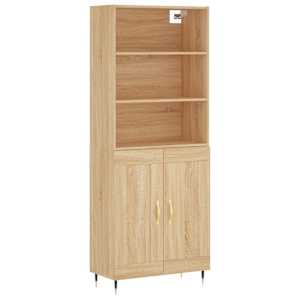 Skříň highboard dub sonoma 69,5 x 34 x 180 cm kompozitní dřevo - obrázek 2