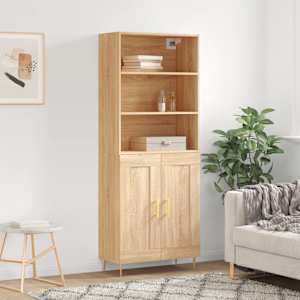 Skříň highboard dub sonoma 69,5 x 34 x 180 cm kompozitní dřevo - obrázek 1