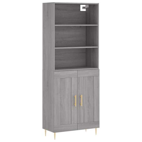 vidaXL k&otilde;rge kapp, hall Sonoma tamm, 69,5 x 34 x 180 cm, tehispuit