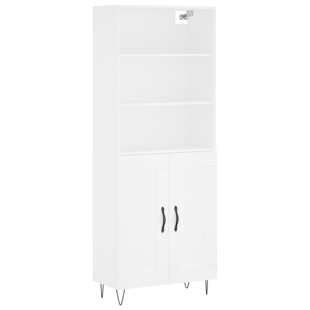 vidaXL Skříň highboard bílá 69,5 x 34 x 180 cm kompozitní dřevo