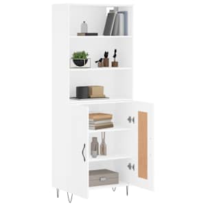 Skříň highboard bílá 69,5 x 34 x 180 cm kompozitní dřevo - obrázek 3