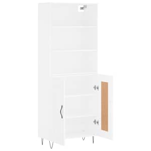 Skříň highboard bílá 69,5 x 34 x 180 cm kompozitní dřevo - obrázek 4