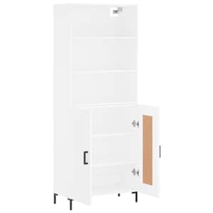 Skříň highboard bílá 69,5 x 34 x 180 cm kompozitní dřevo - obrázek 4