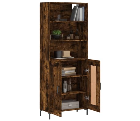 vidaXL Highboard Räuchereiche 69,5x34x180 cm Holzwerkstoff