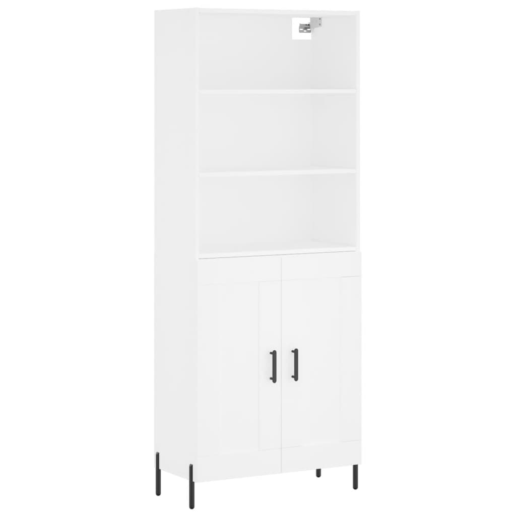 vidaXL Skříň highboard bílá 69,5 x 34 x 180 cm kompozitní dřevo