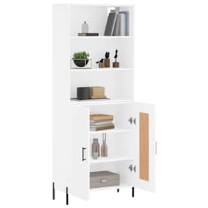 Skříň highboard bílá 69,5 x 34 x 180 cm kompozitní dřevo - obrázek 3