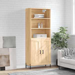 Skříň highboard dub sonoma 69,5 x 34 x 180 cm kompozitní dřevo - obrázek 1