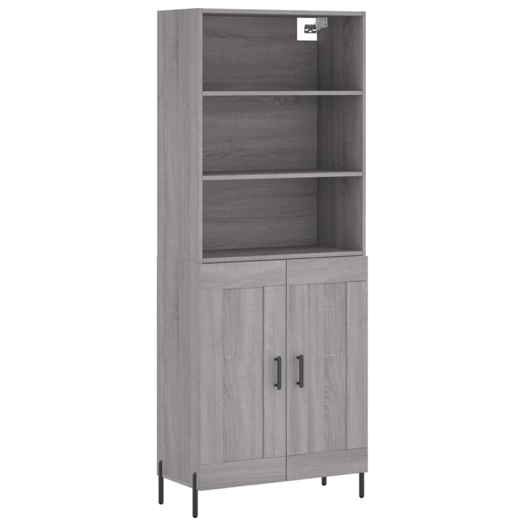 vidaXL SkĹ™Ă­Ĺ� highboard ĹˇedĂˇ sonoma 69,5 x 34 x 180 cm kompozitnĂ­ dĹ™evo