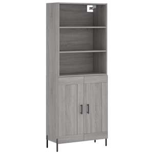 Skříň highboard šedá sonoma 69,5 x 34 x 180 cm kompozitní dřevo - obrázek 2