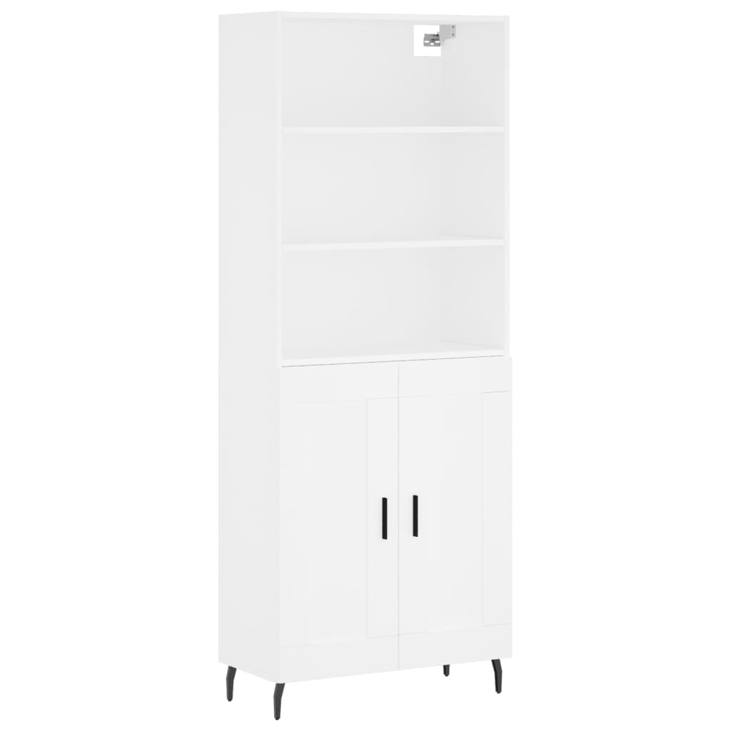 vidaXL Skříň highboard bílá 69,5 x 34 x 180 cm kompozitní dřevo