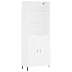 Skříň highboard bílá 69,5 x 34 x 180 cm kompozitní dřevo - obrázek 2