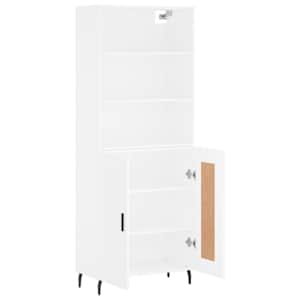 Skříň highboard bílá 69,5 x 34 x 180 cm kompozitní dřevo - obrázek 4