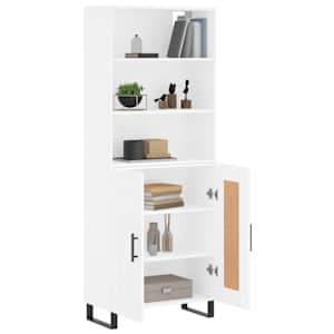 Skříň highboard bílá 69,5 x 34 x 180 cm kompozitní dřevo - obrázek 3