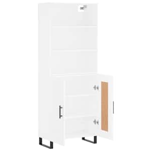 Skříň highboard bílá 69,5 x 34 x 180 cm kompozitní dřevo - obrázek 4