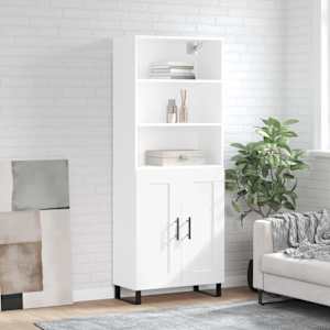 Skříň highboard bílá 69,5 x 34 x 180 cm kompozitní dřevo - obrázek 1