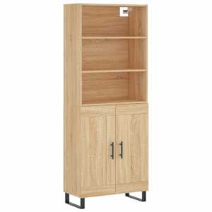 Skříň highboard dub sonoma 69,5 x 34 x 180 cm kompozitní dřevo - obrázek 2