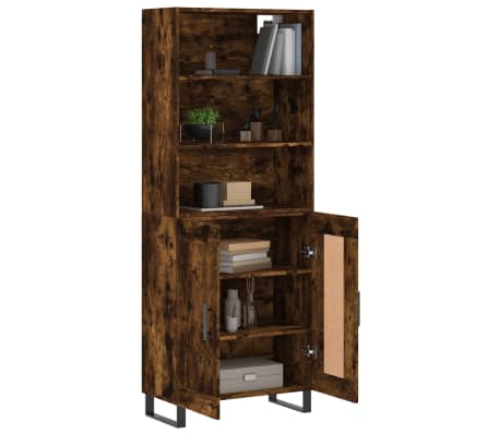 vidaXL H&ouml;gsk&aring;p r&ouml;kf&auml;rgad ek 69,5x34x180 cm konstruerat tr&auml;