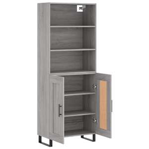 Skříň highboard šedá sonoma 69,5 x 34 x 180 cm kompozitní dřevo - obrázek 4