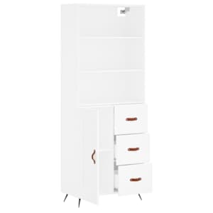 Skříň highboard bílá 69,5 x 34 x 180 cm kompozitní dřevo - obrázek 4