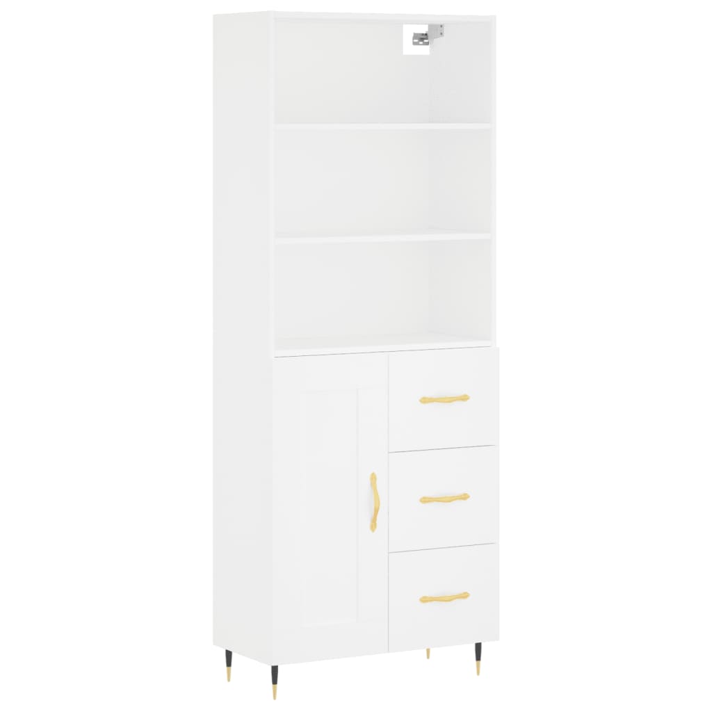 vidaXL Skříň highboard bílá 69,5 x 34 x 180 cm kompozitní dřevo