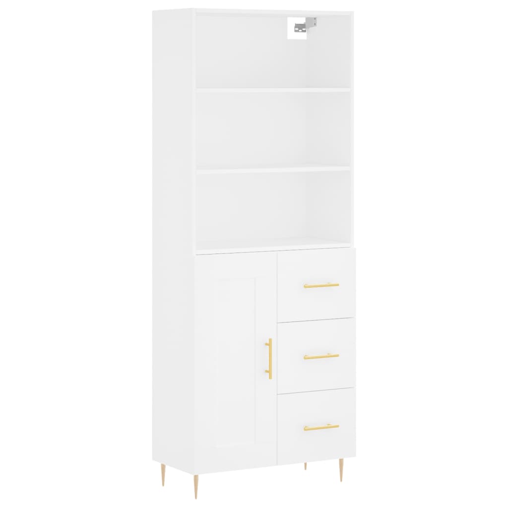 vidaXL Skříň highboard bílá 69,5 x 34 x 180 cm kompozitní dřevo