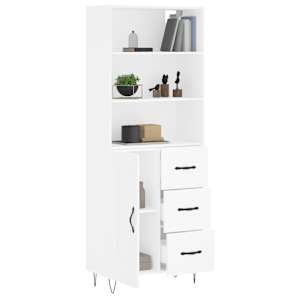 Skříň highboard bílá 69,5 x 34 x 180 cm kompozitní dřevo - obrázek 3