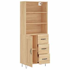Skříň highboard dub sonoma 69,5 x 34 x 180 cm kompozitní dřevo - obrázek 4