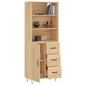 vidaXL Ντουλάπι Sonoma δρυς 69,5 x 34 x 180 εκ. από Επεξεργασμένο Ξύλο