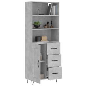 Skříň highboard betonově šedá 69,5x34x180 cm kompozitní dřevo - obrázek 3