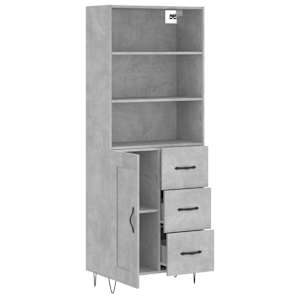 Skříň highboard betonově šedá 69,5x34x180 cm kompozitní dřevo - obrázek 4