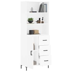 Skříň highboard bílá 69,5 x 34 x 180 cm kompozitní dřevo - obrázek 3