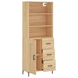 Skříň highboard dub sonoma 69,5 x 34 x 180 cm kompozitní dřevo - obrázek 2