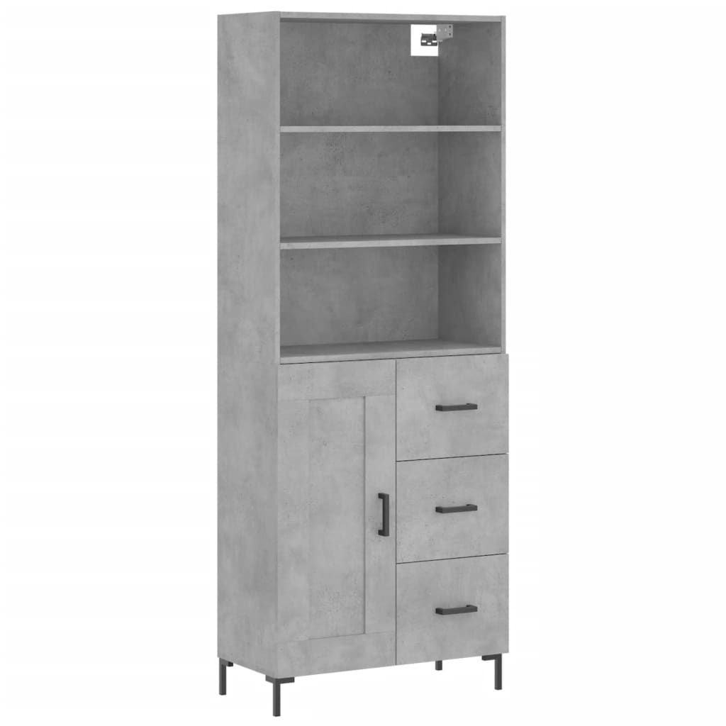 vidaXL SkĹ™Ă­Ĺ� highboard betonovÄ› ĹˇedĂˇ 69,5x34x180 cm kompozitnĂ­ dĹ™evo