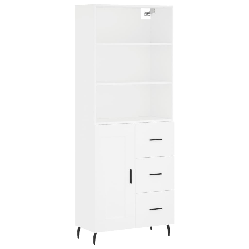 vidaXL Skříň highboard bílá 69,5 x 34 x 180 cm kompozitní dřevo