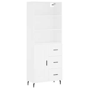 Skříň highboard bílá 69,5 x 34 x 180 cm kompozitní dřevo - obrázek 2