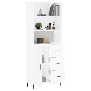 Skříň highboard bílá 69,5 x 34 x 180 cm kompozitní dřevo - obrázek 3