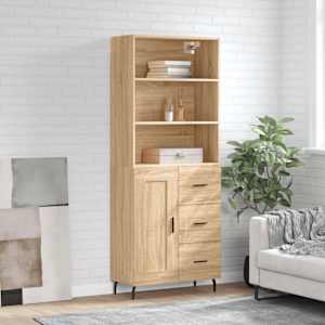 Skříň highboard dub sonoma 69,5 x 34 x 180 cm kompozitní dřevo - obrázek 1