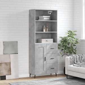 Skříň highboard betonově šedá 69,5x34x180 cm kompozitní dřevo - obrázek 1
