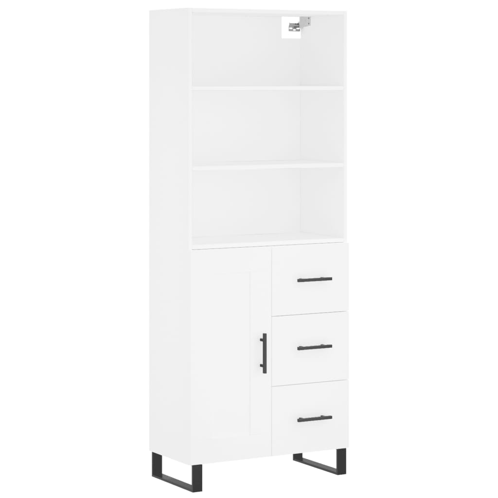 vidaXL Skříň highboard bílá 69,5 x 34 x 180 cm kompozitní dřevo