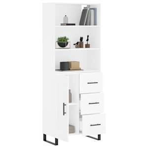 Skříň highboard bílá 69,5 x 34 x 180 cm kompozitní dřevo - obrázek 3
