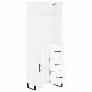 Skříň highboard bílá 69,5 x 34 x 180 cm kompozitní dřevo - obrázek 4
