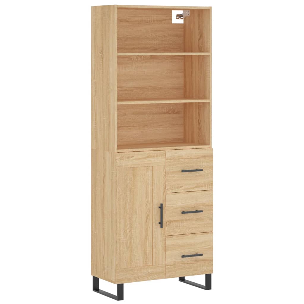 vidaXL Skříň highboard dub sonoma 69,5 x 34 x 180 cm kompozitní dřevo