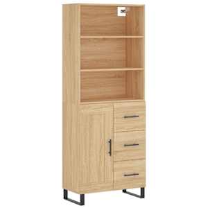 Skříň highboard dub sonoma 69,5 x 34 x 180 cm kompozitní dřevo - obrázek 2