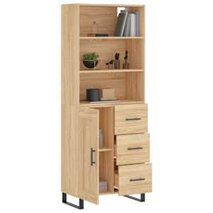 Skříň highboard dub sonoma 69,5 x 34 x 180 cm kompozitní dřevo - obrázek 3