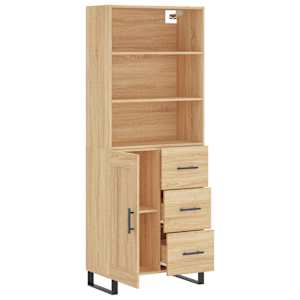 Skříň highboard dub sonoma 69,5 x 34 x 180 cm kompozitní dřevo - obrázek 4