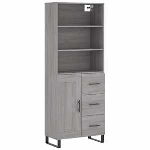 Skříň highboard šedá sonoma 69,5 x 34 x 180 cm kompozitní dřevo - obrázek 2