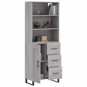 Skříň highboard šedá sonoma 69,5 x 34 x 180 cm kompozitní dřevo - obrázek 3