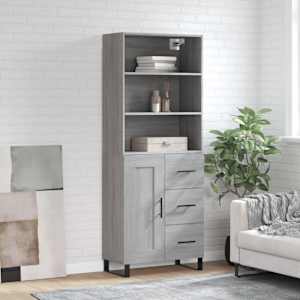 Skříň highboard šedá sonoma 69,5 x 34 x 180 cm kompozitní dřevo - obrázek 1