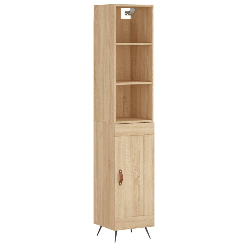 vidaXL Skříň highboard dub sonoma 34,5 x 34 x 180 cm kompozitní dřevo