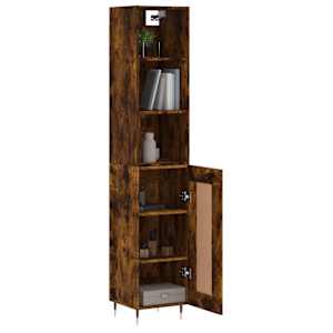 vidaXL Ντουλάπι Καπνιστή δρυς 34,5x34x180 εκ. από Επεξεργασμένο Ξύλο